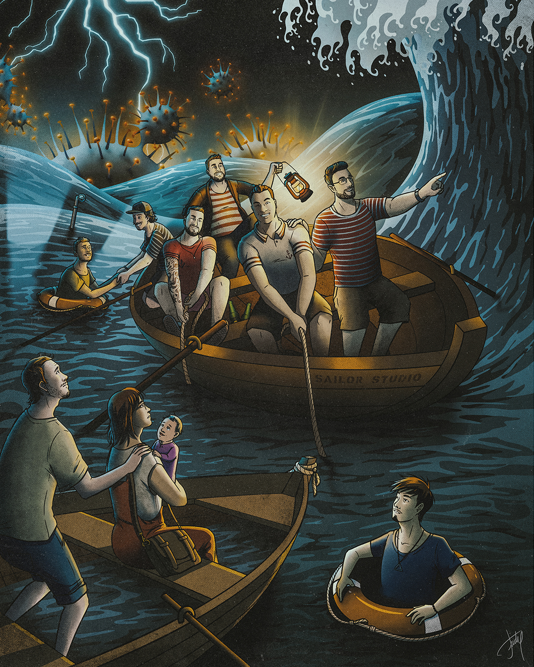 Sailor 2020 — Calm seas never made a good sailor, artwork by Teidy Nakao